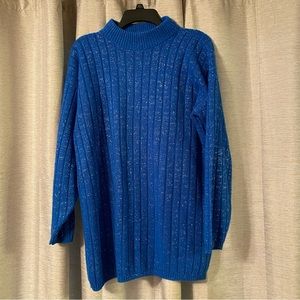 Dana Scott Sweater Blue with silver sparkle Size unknown